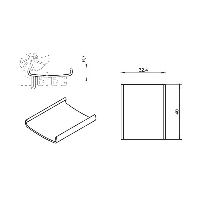 Desenho técnico com dimensões