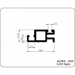 Esquadria para Tela Mosquiteira 3333