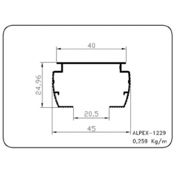 Trilho Firsado 1229 pintado branco