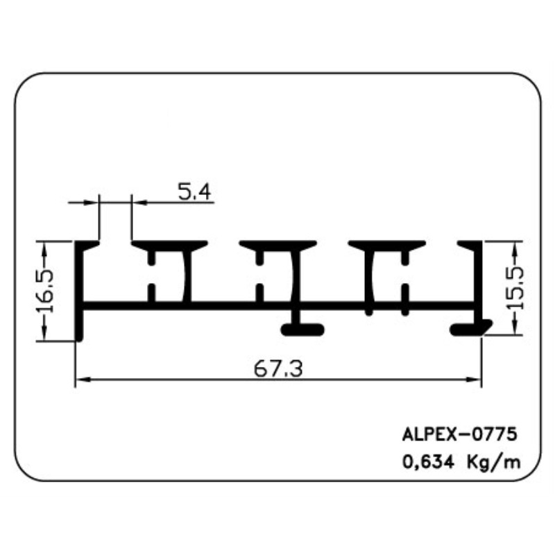 Trilho Suíço Quadruplo 0775