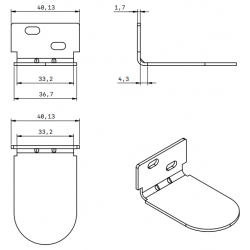 Suporte Uniline Evolution Médio sem rolamento