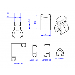 Rodízio para canaleta