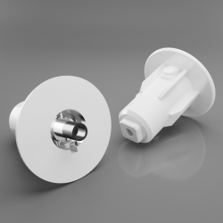 Comando oposto com pino retrátil curto duplo e sem acionador