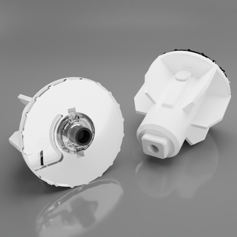 Comando oposto com pino retrátil curto duplo e acionador Mod. B