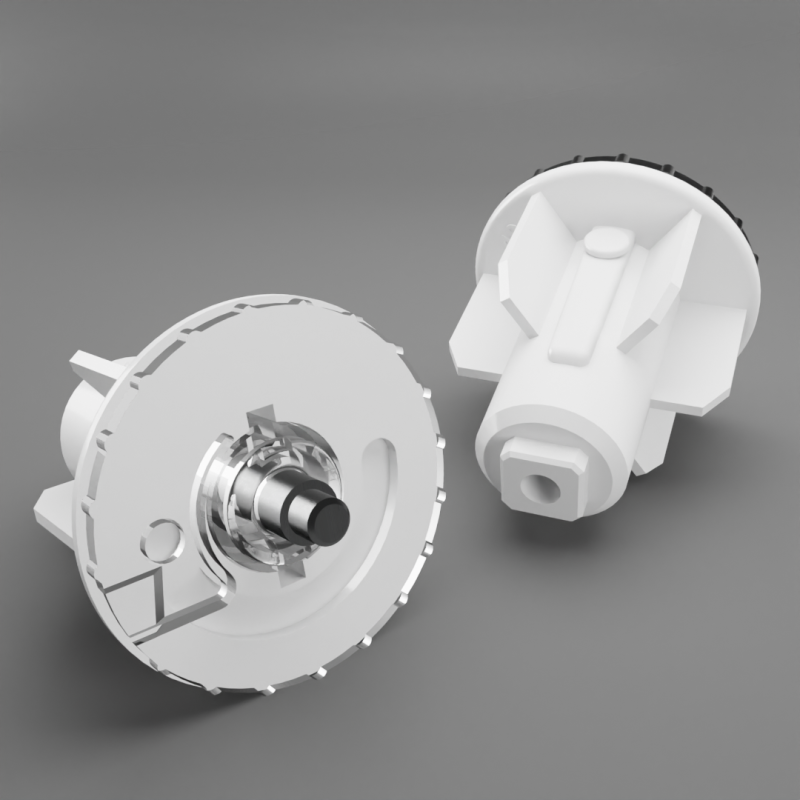 Comando oposto com pino retrátil curto e acionador Mod.B