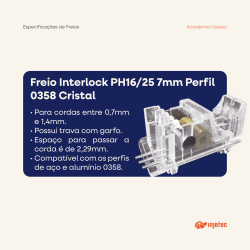Kit Freio Interlock PH16/25 7mm Perfil 0358 Cristal