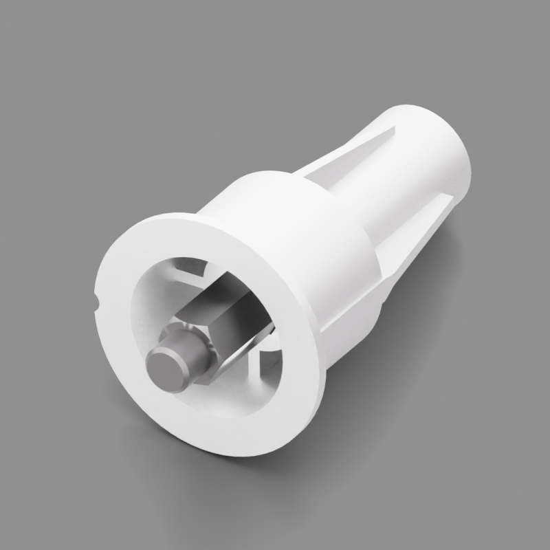 PONTEIRA 61MM DUPLA COM PINO METALICO 12MM PRETO